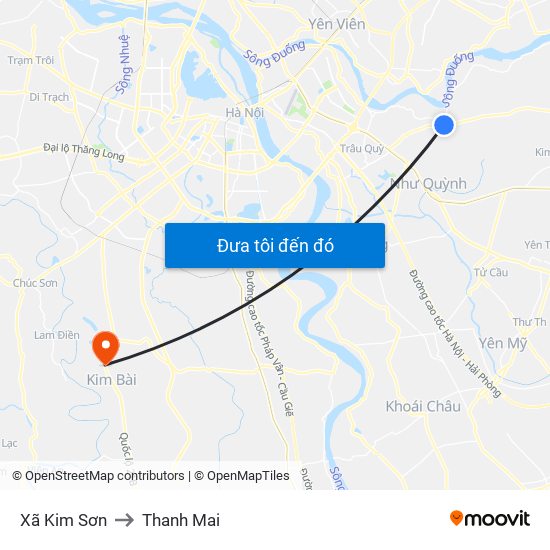 Xã Kim Sơn to Thanh Mai map