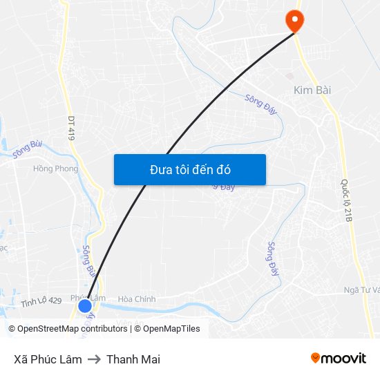 Xã Phúc Lâm to Thanh Mai map