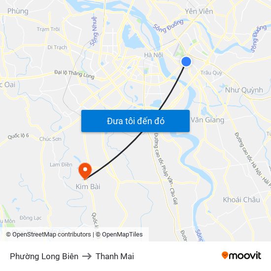 Phường Long Biên to Thanh Mai map