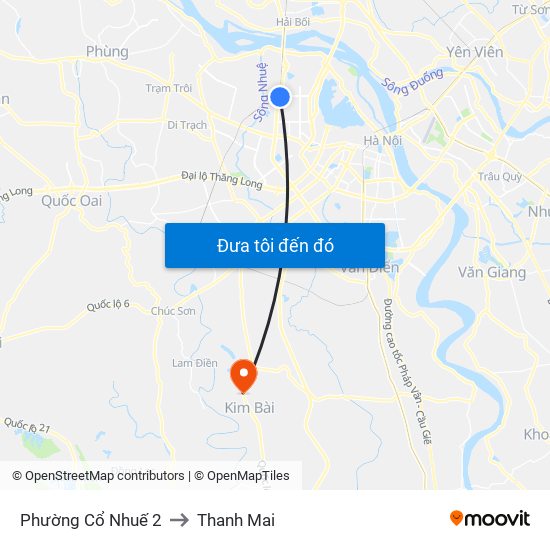 Phường Cổ Nhuế 2 to Thanh Mai map