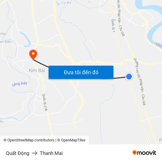 Quất Động to Thanh Mai map