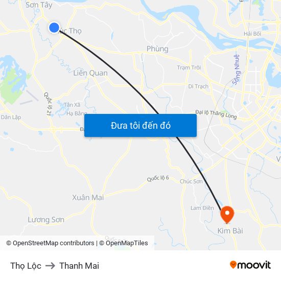 Thọ Lộc to Thanh Mai map