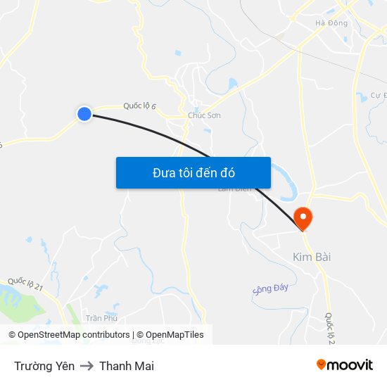 Trường Yên to Thanh Mai map