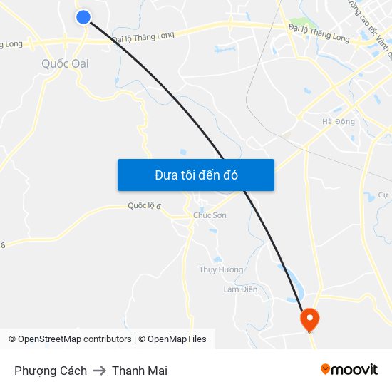 Phượng Cách to Thanh Mai map