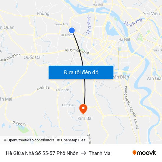 Hè Giữa Nhà Số 55-57 Phố Nhổn to Thanh Mai map