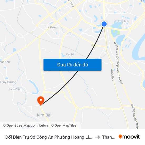 Đối Diện Trụ Sở Công An Phường Hoàng Liệt- 1277 Giải Phóng to Thanh Mai map