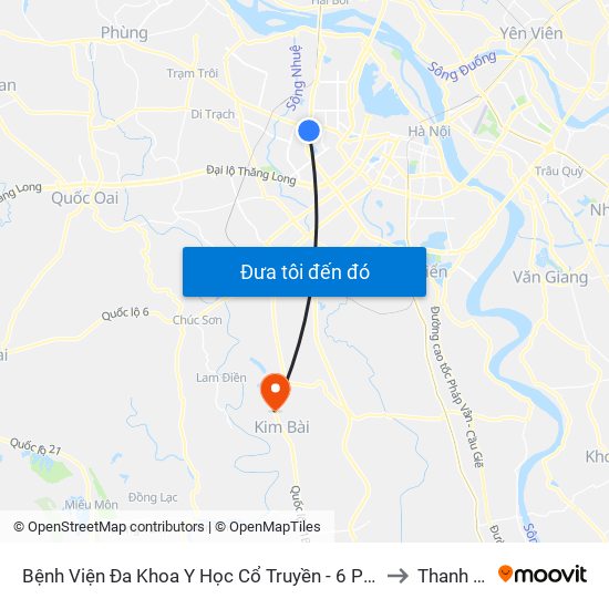 Công Ty Miwon - Phạm Hùng to Thanh Mai map
