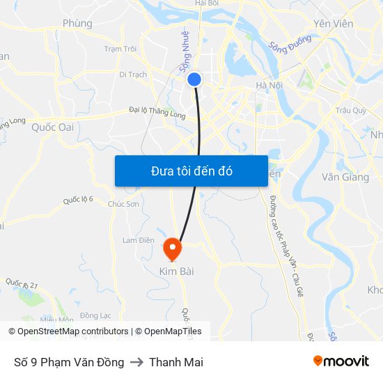 Trường Phổ Thông Hermam Gmeiner - Phạm Văn Đồng to Thanh Mai map