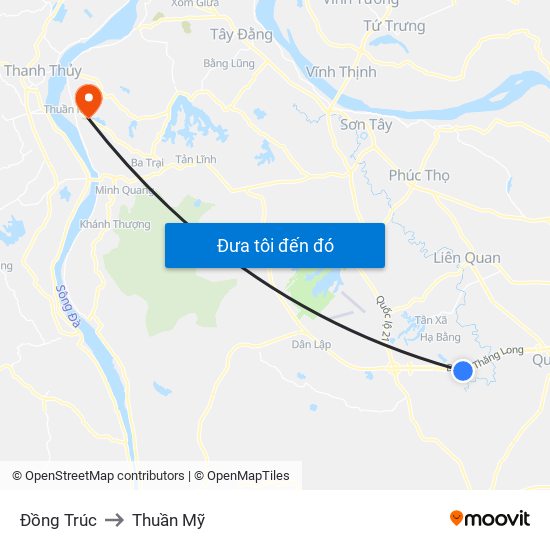 Đồng Trúc to Thuần Mỹ map