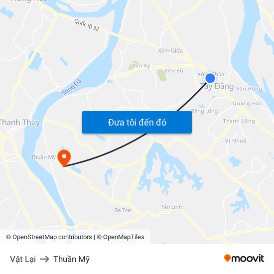 Vật Lại to Thuần Mỹ map