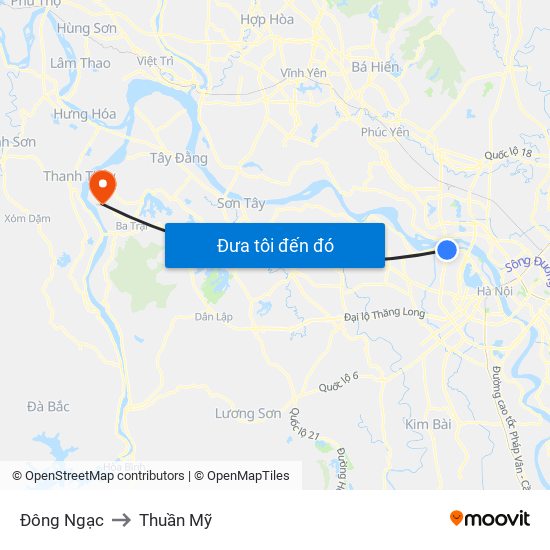 Đông Ngạc to Thuần Mỹ map