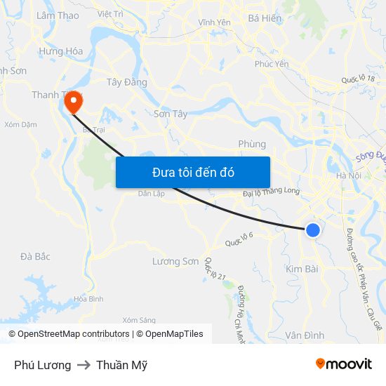 Phú Lương to Thuần Mỹ map