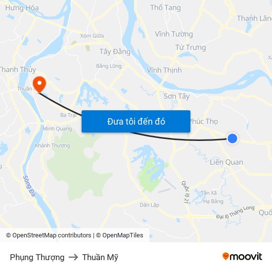 Phụng Thượng to Thuần Mỹ map