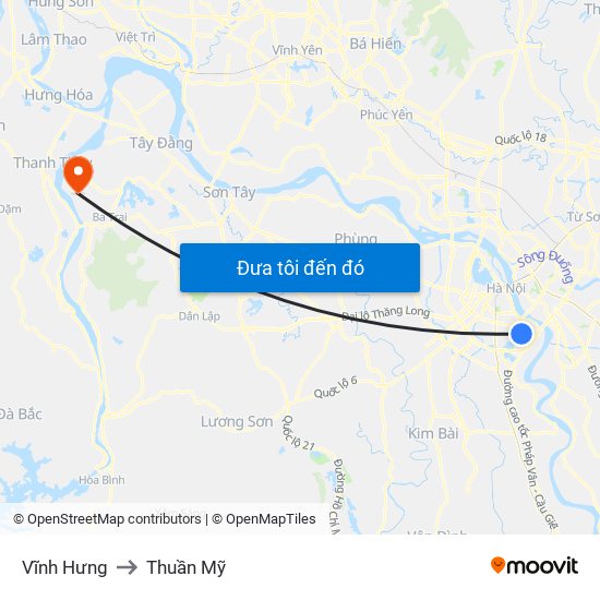 Vĩnh Hưng to Thuần Mỹ map