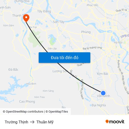 Trường Thịnh to Thuần Mỹ map