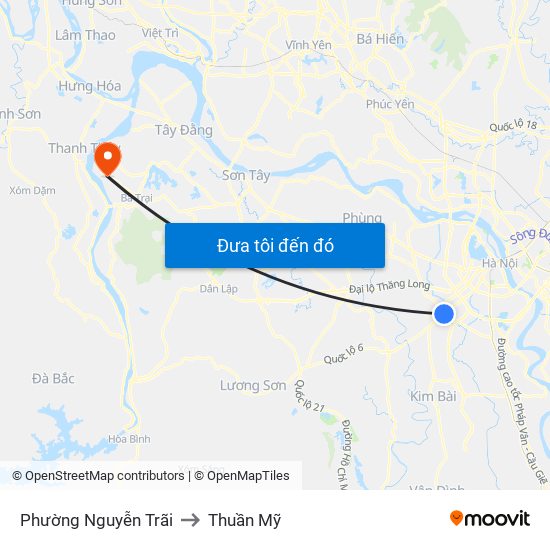 Phường Nguyễn Trãi to Thuần Mỹ map