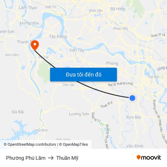 Phường Phú Lãm to Thuần Mỹ map