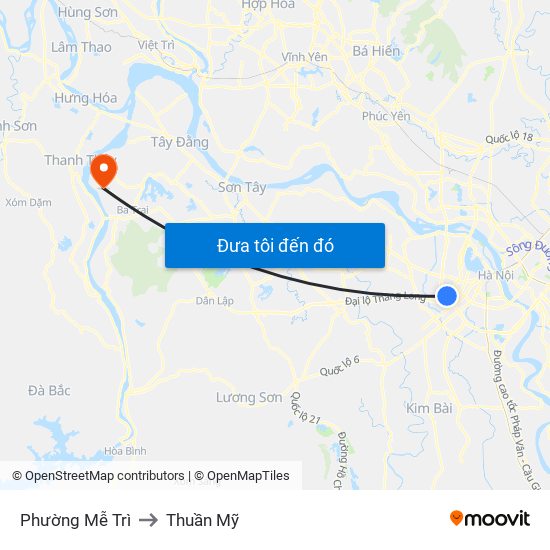 Phường Mễ Trì to Thuần Mỹ map