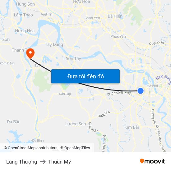 Láng Thượng to Thuần Mỹ map