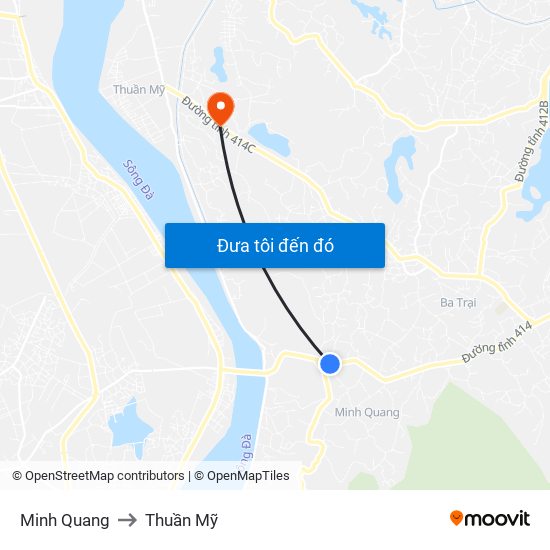 Minh Quang to Thuần Mỹ map
