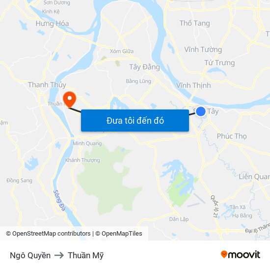 Ngô Quyền to Thuần Mỹ map