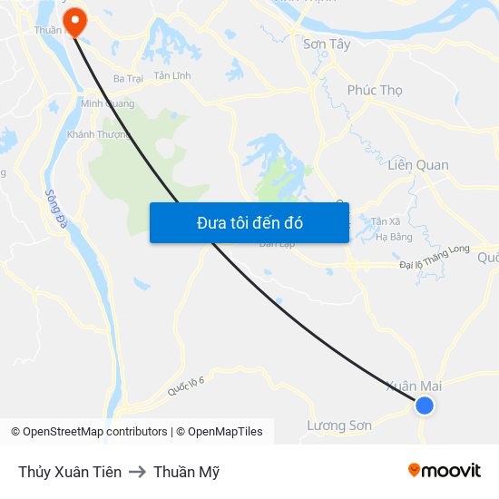 Thủy Xuân Tiên to Thuần Mỹ map