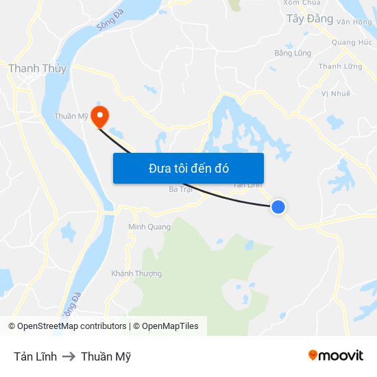 Tản Lĩnh to Thuần Mỹ map