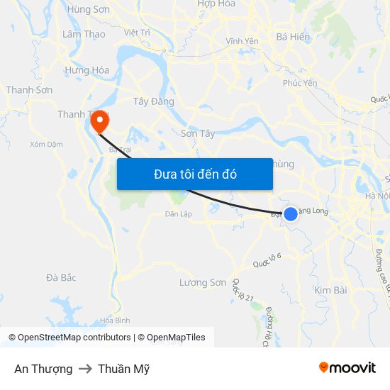 An Thượng to Thuần Mỹ map