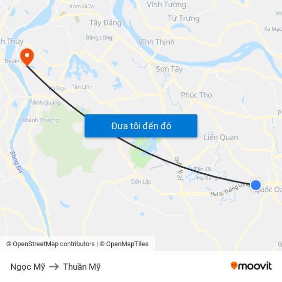 Ngọc Mỹ to Thuần Mỹ map