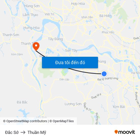 Đắc Sở to Thuần Mỹ map