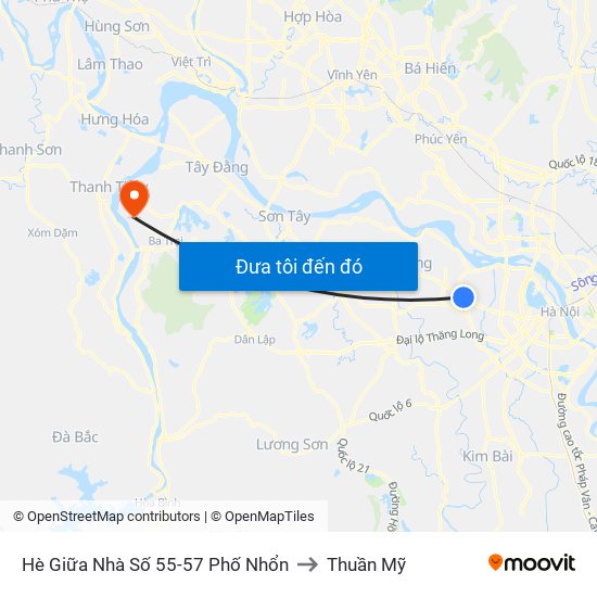 Hè Giữa Nhà Số 55-57 Phố Nhổn to Thuần Mỹ map