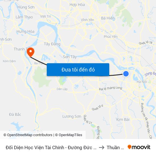 Đối Diện Học Viện Tài Chính - Đường Đức Thắng to Thuần Mỹ map