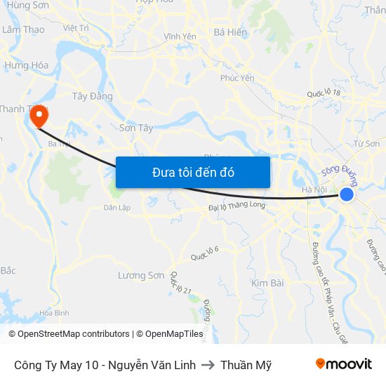 Công Ty May 10 - Nguyễn Văn Linh to Thuần Mỹ map