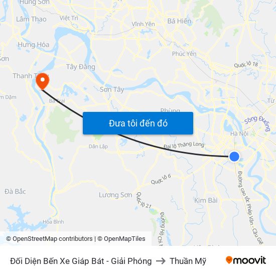 Đối Diện Bến Xe Giáp Bát - Giải Phóng to Thuần Mỹ map