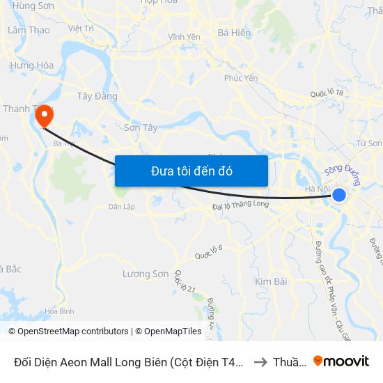 Đối Diện Aeon Mall Long Biên (Cột Điện T4a/2a-B Đường Cổ Linh) to Thuần Mỹ map