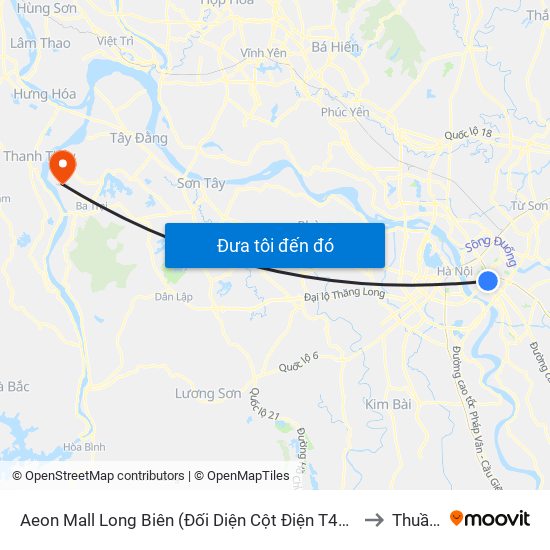 Aeon Mall Long Biên (Đối Diện Cột Điện T4a/2a-B Đường Cổ Linh) to Thuần Mỹ map