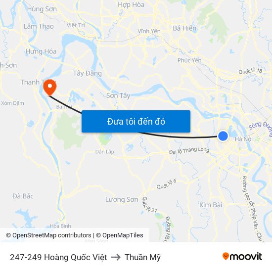 247-249 Hoàng Quốc Việt to Thuần Mỹ map