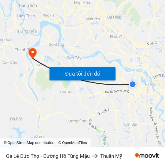 Ga Lê Đức Thọ - Đường Hồ Tùng Mậu to Thuần Mỹ map