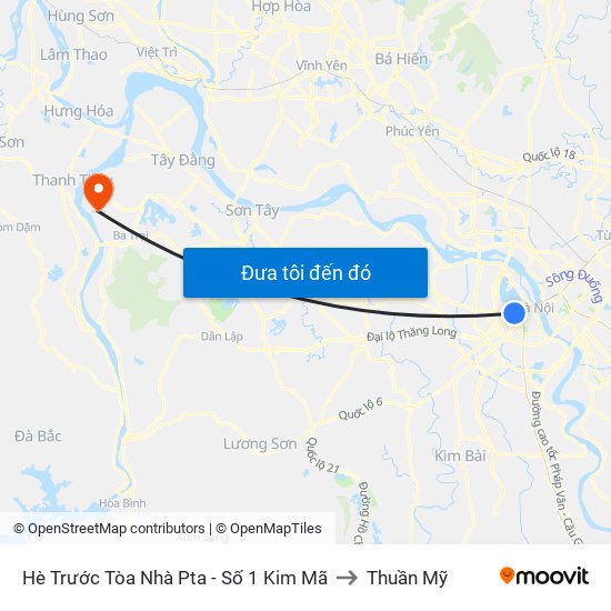 Hè Trước Tòa Nhà Pta - Số 1 Kim Mã to Thuần Mỹ map