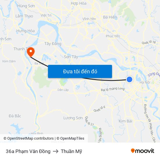 36a Phạm Văn Đồng to Thuần Mỹ map