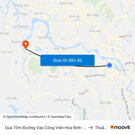 Qua 70m Đường Vào Công Viên Hòa Bình - Phạm Văn Đồng to Thuần Mỹ map