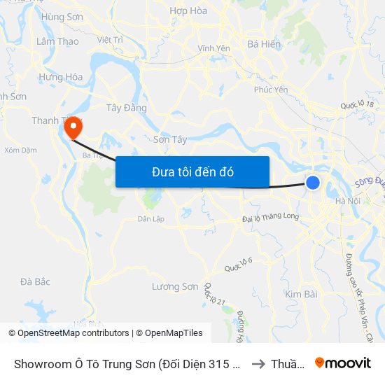 Showroom Ô Tô Trung Sơn (Đối Diện 315 Phạm Văn Đồng) to Thuần Mỹ map