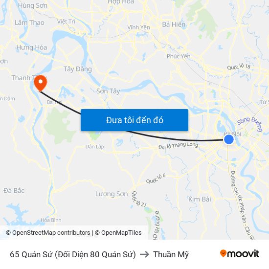 65 Quán Sứ (Đối Diện 80 Quán Sứ) to Thuần Mỹ map