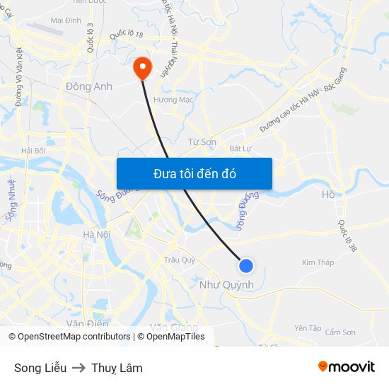 Song Liễu to Thuỵ Lâm map