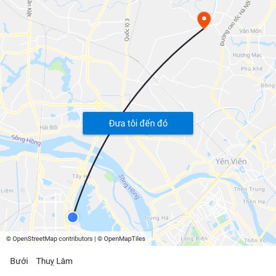 Bưởi to Thuỵ Lâm map