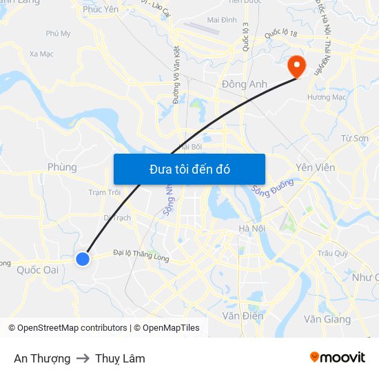 An Thượng to Thuỵ Lâm map