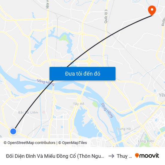 Đối Diện Đình Và Miếu Đồng Cổ (Thôn Nguyên Xá) - Đường 32 to Thuỵ Lâm map