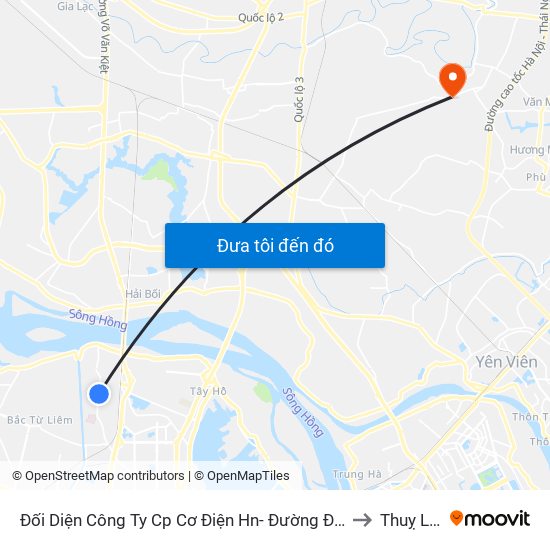 Đối Diện Công Ty Cp Cơ Điện Hn- Đường Đức Thắng to Thuỵ Lâm map