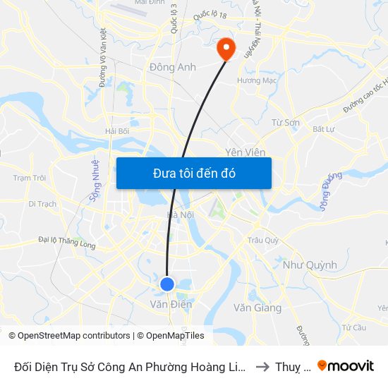 Đối Diện Trụ Sở Công An Phường Hoàng Liệt- 1277 Giải Phóng to Thuỵ Lâm map