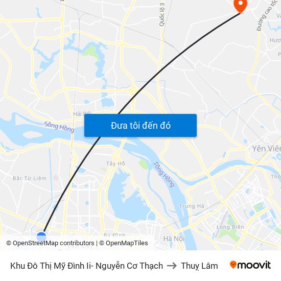 Khu Đô Thị Mỹ Đình Ii- Nguyễn Cơ Thạch to Thuỵ Lâm map